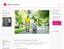 Tablet Screenshot of laegerne-brande.dk